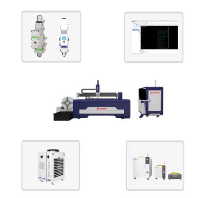 Машина для резки 4-осевых волоконных лазерных труб 1000W 1500W 3000W 6000W 12000W для металлического алюминия