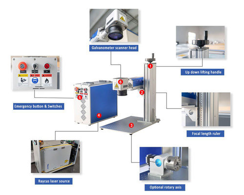 GONXING 35W Desktop Portable CO2 Laser Marking Machine for Non-Metal Wood Acrylic Leather Paper Маркировочная площадь 175*175 мм