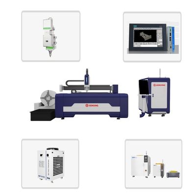 Нержавеющая стальная труба MAX/Raycus Fiber Laser Cutter Автофокусирующая лазерная резальная машина с электрическими компонентами Schneider
