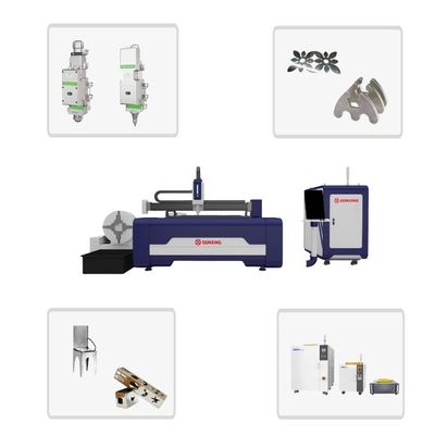 5000 кг высокой жесткости трубопроводной плиты CNC волоконная лазерная режущая труба машина для резки металла оборудование для резки лазера 3кВ лазерная резка